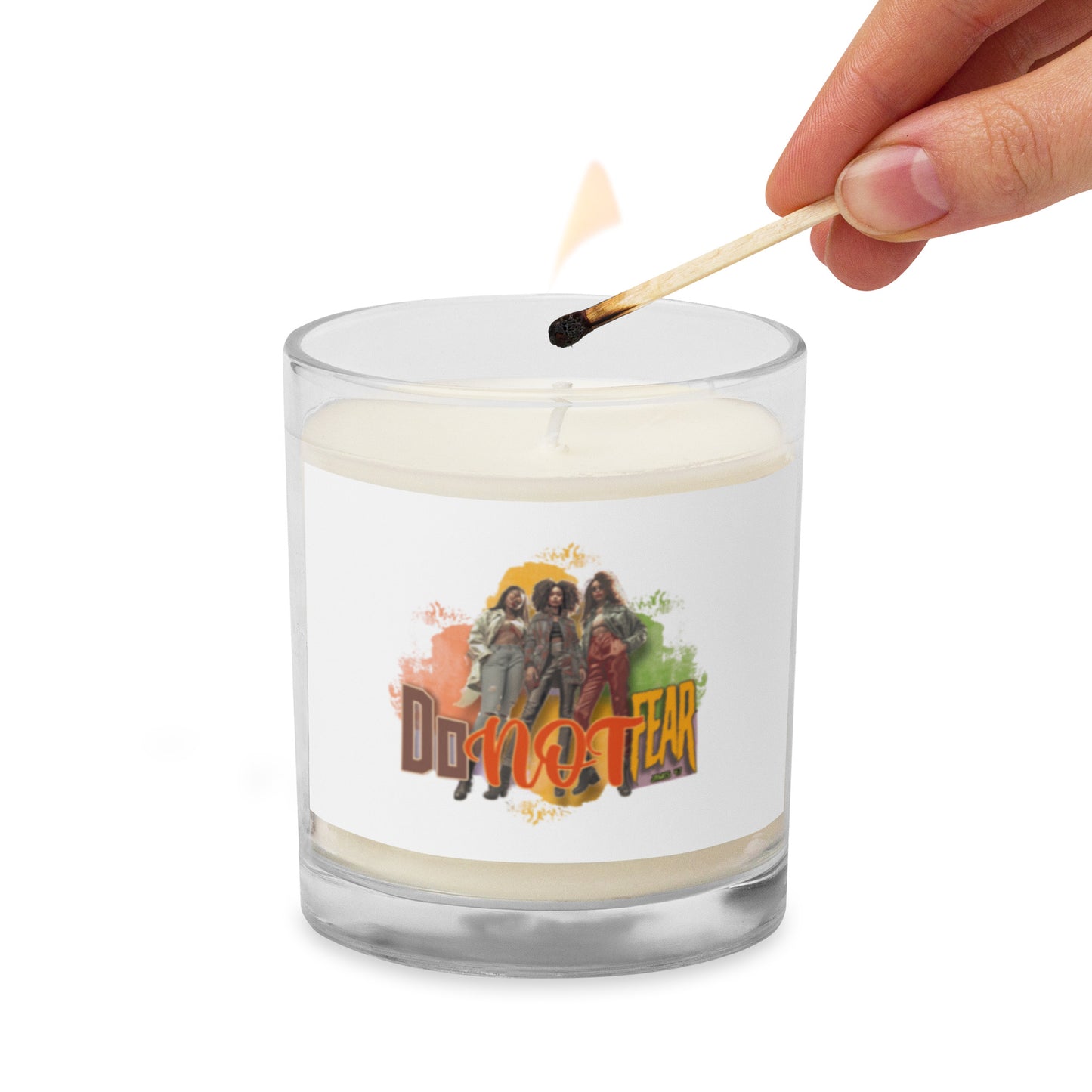 Do Not Fear Glass jar soy wax candle